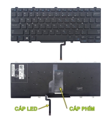 Bàn phím Laptop Dell Latitude 3340 3350 E5450 E5470 E7450 E7470 E5480 E7480 E7490 (LED, Không chuột)